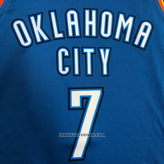 Maillot Oklahoma City Thunder Carmelo Anthony NO 7 Icon Bleu